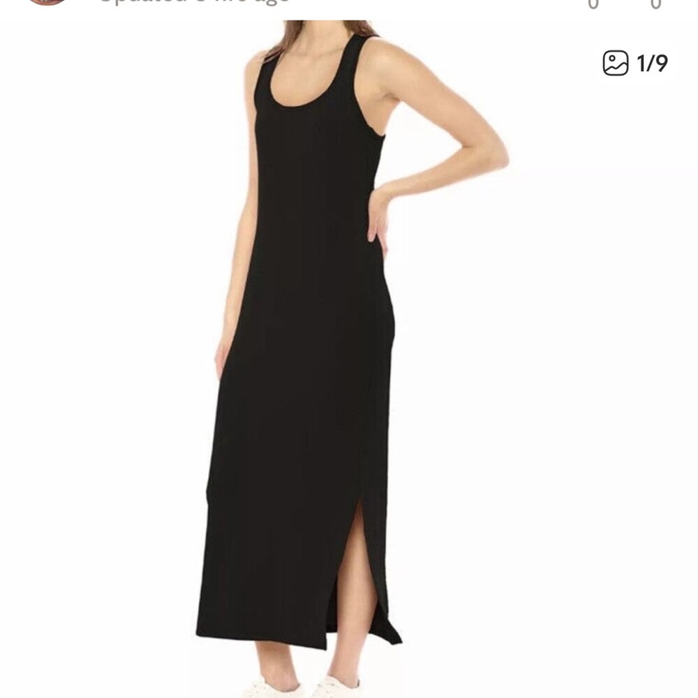 Daily Ritual Maxi Dress Black Sleeveless with Side Slit Women’s Size small